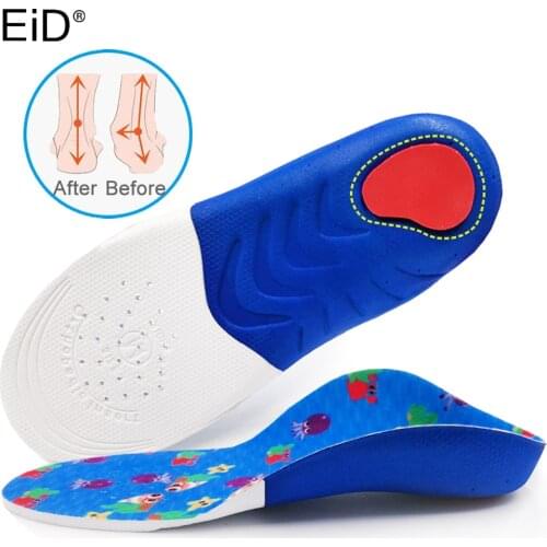 EiD Orthopedic Insoles For Children Kids Arch Support Insoles Flat Foot care Flatfoot X/O Leg Orthotic Shoe Heel PU Pad Inserts