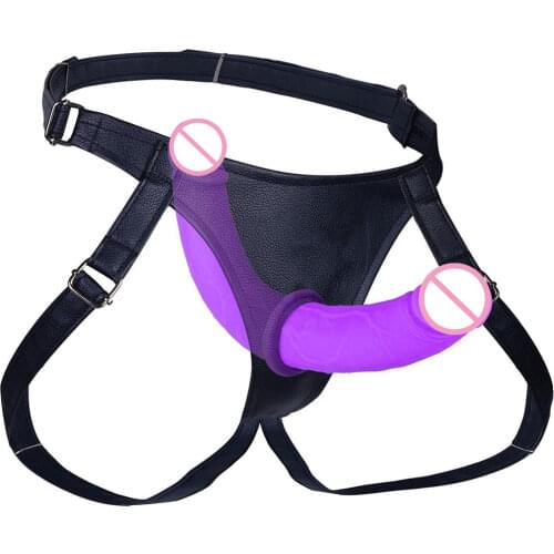 Thick Double Penetration Dildo Strapon For Lesbian Couples Long Two Headed Ended Phalos Anal Masturbation Women To Man