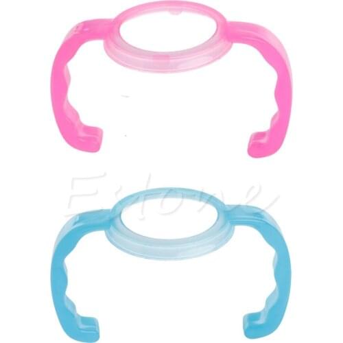 W3JF New Baby Cup Feeding Bottle Easy Grip Standard Plastic Handles Holder