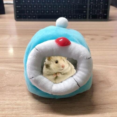 Winter Warm Hamster Nest Pet Yurt Bed Kennel Mouse Mice Rat Chicken House Cave D0AC