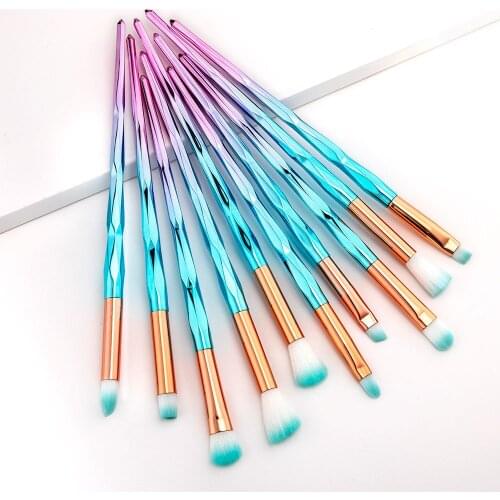 10pcs Unicorn Make Up Brush Tools Makeup Brushes Sets Foundation Powder Cosmetic Blush Eyeshadow Women Beauty Glitter