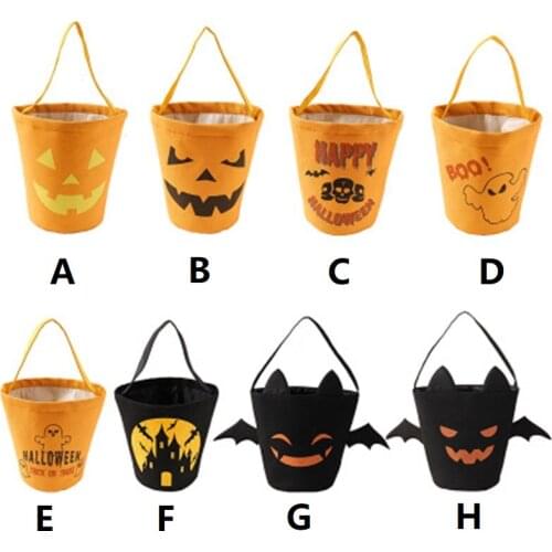 10Pcs Halloween Candy Bucket Portable Candy bags Colorful gifts Pumpkin Party Happy Halloween Party Decor For Home