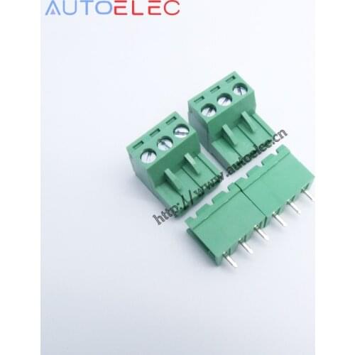 100sets Pitch5.0mm 3Pins straight pin PCB Electrical Screw Terminal Block Connector for equipment control system circuit board