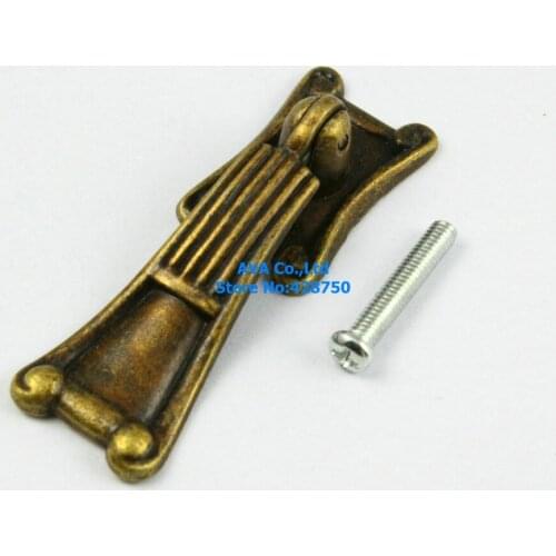 15 Pieces Antique Brass Furniture Handle Cabinet Knob Jewelry Box Handle Knob Drawer Pull / 21x66mm