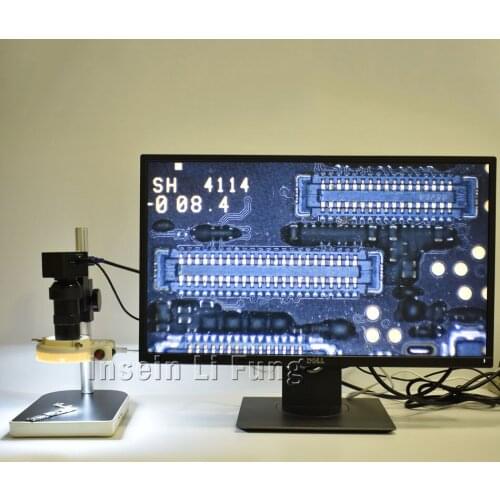 2.0MP 1080P 30FPS VGA USB Output HD Microscope Video Camera TF Card Storage+8X-130X Zoom C-mount Lens+LED Light Source+Holder