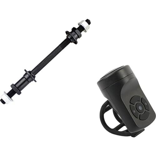 2 Set Bike Accessories: 1 Set Bicycle Hubs Rear Axle Refitted Solid Axle & 1 Set Cycling Electric Bicycle Horn