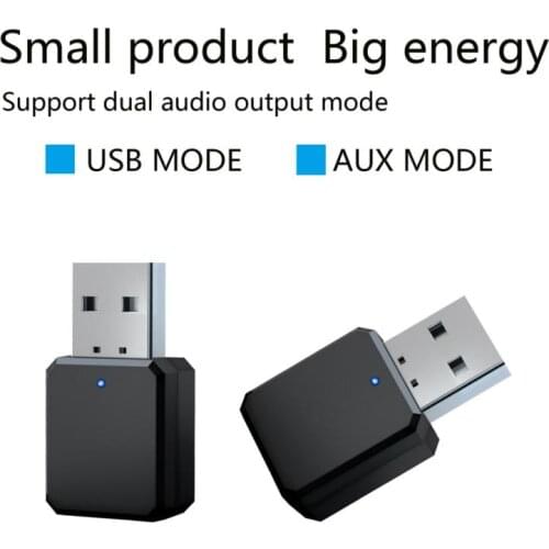 2021 NEW KN318 Bluetooth 5.1 Audio Receiver Dual Output AUX USB Stereo Car Hands-free Call 3.5mm AUX And USB Wireless Adapter