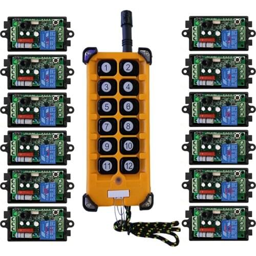3000m AC 220 V 1CH 1 CH 10A Wireless Remote Control LED Light Switch Relay Output Radio RF Transmitter And 315/433 MHz Receiver