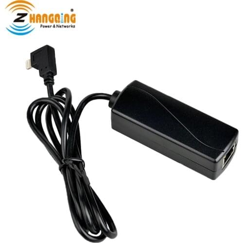GAF-Lightning-PD 5V PoE Adapter Charger deliver Power & Data For Tablet Conference Ethernet IPAD devices work 100 Meters