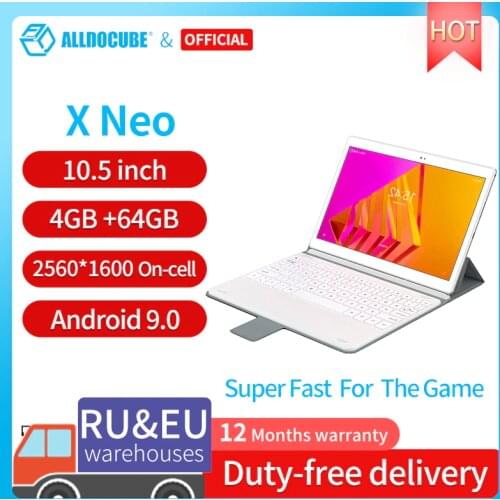 ALLDOCUBE X NEO 4G Lte 10.5 inch 2.5K 2560*1600 Super AMOLED Screen Ultra Slim Tablet PC Android 9.0 4GB RAM 64GB ROM Dual SIM