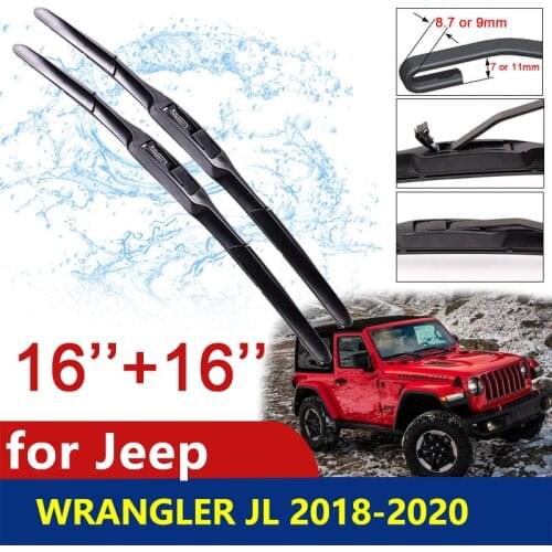 Car Wiper Blades for JEEP Wrangler JL 2018 2019 2020 Sport S Sahara Rubicon Front Windscreen Windshield Car Accessories Goods