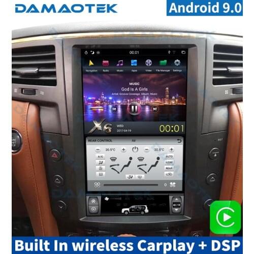 DamaoTek 13.6 inch Android 9.0 car navigator vertical screen For Lexus LX570 2008-2015 Android car radio multimedia player