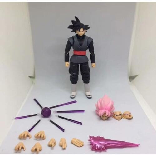 Dragon Ball Shf Goku Black Zamasu Battle Scence Cosplay Decor Collectible Toys For Children Dragon Ball Super Model Dolls Zamasu