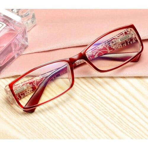 Elbru Anti-blue Light Woman Carving Reading Glasses High Definition Comfortable Lithe Presbyopic Glasses +1.0 1.5 to +4.0