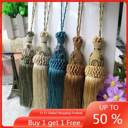 European Accessories Small Hanging Ball Modern Home Structured Curtain Tassel Pendant Decoration Strap Tassel