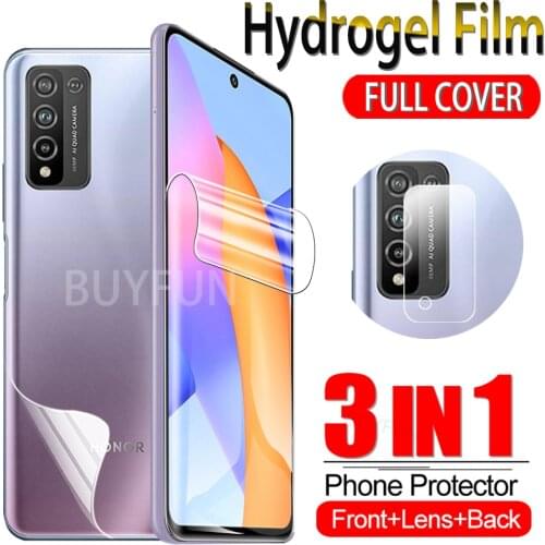 3in1 Hydrogel Film For Huawei Honor 10x 10 Lite 10i Screen Protector On Honor10 x Lite Full Cover Protective Film Camera Glass