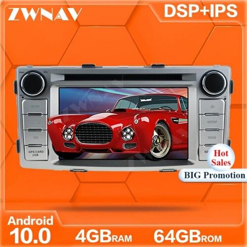 IPS Android 10 screen Car DVD Player GPS Navi For Toyota Hilux Fortuner 2012-2014 Auto Radio Stereo Multimedia Player Head Unit