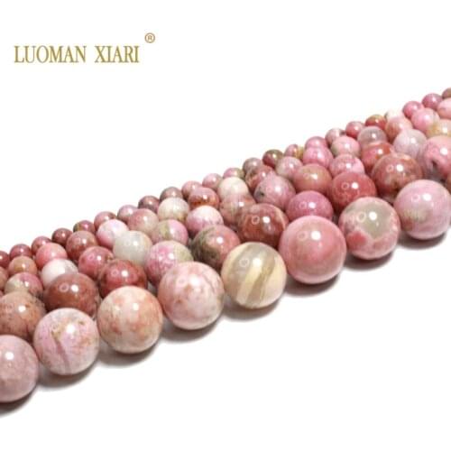 Fine AAA 100% Natural Red Rhodonite Round Natural Stone Beads For Jewelry Making DIY Bracelet Necklace 4/6/8/10/12mm