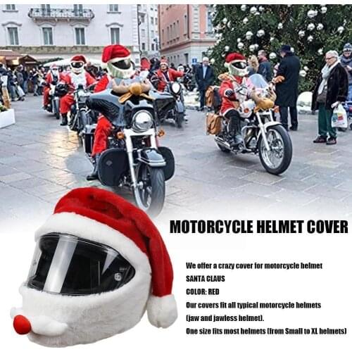 Motorcycle helmet protection hood Santa Claus cartoon helmet protection custom Christmas innovative hat fun Y0Y3