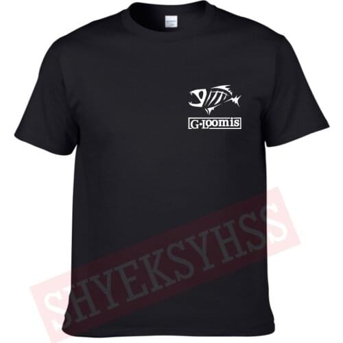 G.loomis logo T Shirt Mens 100% Cotton Fishing Short-Sleeved Outdoor Sports Angler Casual T-shirt
