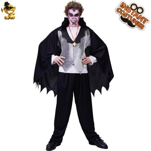 Mens Vampire Costume Halloween Party Fancy Dress Carnival Cosplay Vampire Costumes With Cape