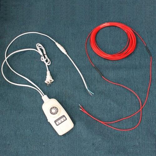 Carbon Warm Floor Cable Carbon Fiber Heating Wire Adjustable 9 Stalls Temperature Control Switch 3M/5M/10M/20M Electric Hotline