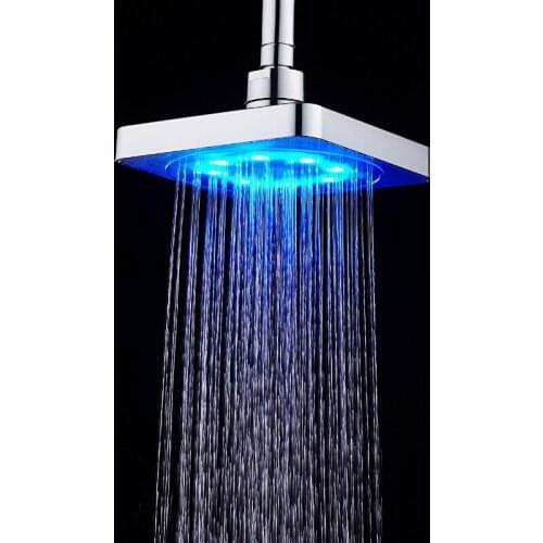 Top Spray Shower Nozzle Water Heater Household Bathroom Super Pressurized Induction Luminous Bath Artifact Not Include Arm H8192
