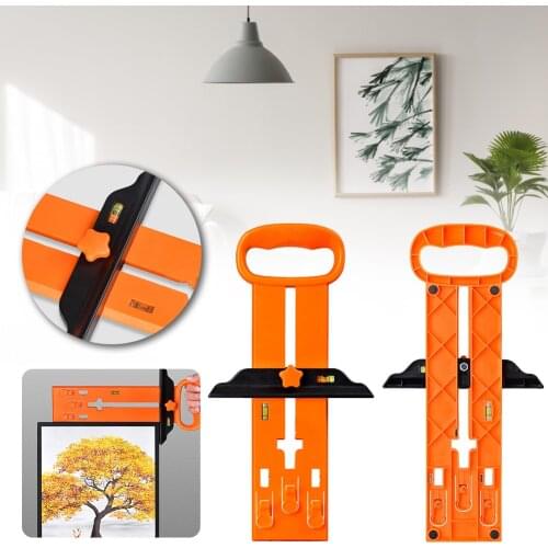 New DIY Photo Frame Level Ruler Picture Frame Hanger Hooks Easy Wall Hanging Tools Photo Hang Levels Ruler Multi-Tool Dropship