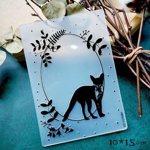 New Cat Plastic Embossing Folders Diy Paper Cards Making Template Scrapbooking Craft Photo Album Wedding Decoration