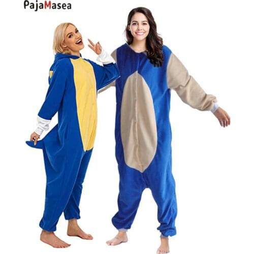 Sonic Pajamas Hedgehog Kigurumi Cartoon Onesies For Adults Women Cosplay Costume Animal Pyjamas Men Jumpsuit XXL Suit 145-200CM