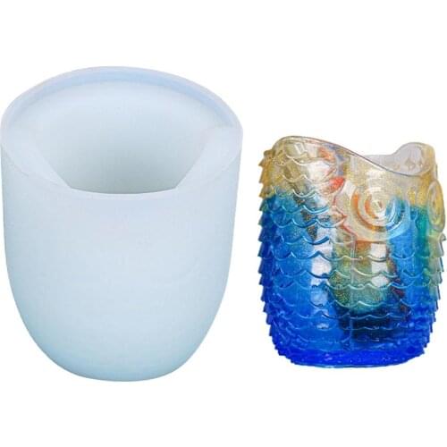 DIY Cup Silicone Mold Owl Shape Pen Holder Epoxy Mold Stationery Organizer Molds For Pen Holder/Candle Holder/Flower Pot