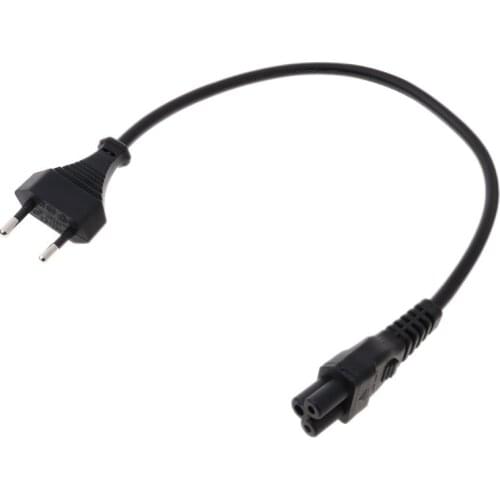 Power Adapter Cord EU 2 Pin Male To IEC 320 C5 Micky For Notebook Power Supply 30cm