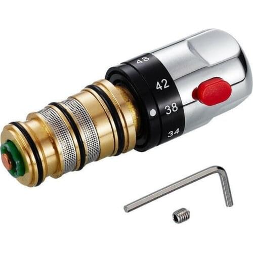 Brass Thermostatic Mixing Valve Temperature Control Ceramic Valve for Solar Water Heater Valve Parts Ceramic Cartridge WJ911