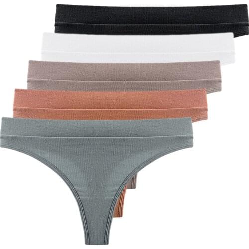 Sexy Thongs Women Cotton Panties G String Fashion Underwear Female Seamless Briefs Lingerie Simple Design Sporty Style Size S-XL