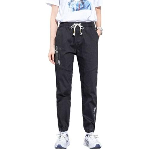 Spring and Autumn Womens Slim Overalls 2021 New Ladies Casual Large Size Trousers Female Student Jogging Feet Pants 6XL 7XL 8XL