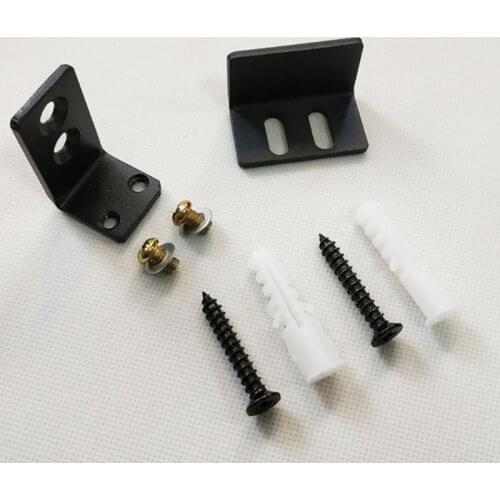 Carbon Steel Barn Door Clip Guide Bottom Floor Roller Stay Guide Moving Sliding Non-Scratch Wall Guides Screws Door Hardwares