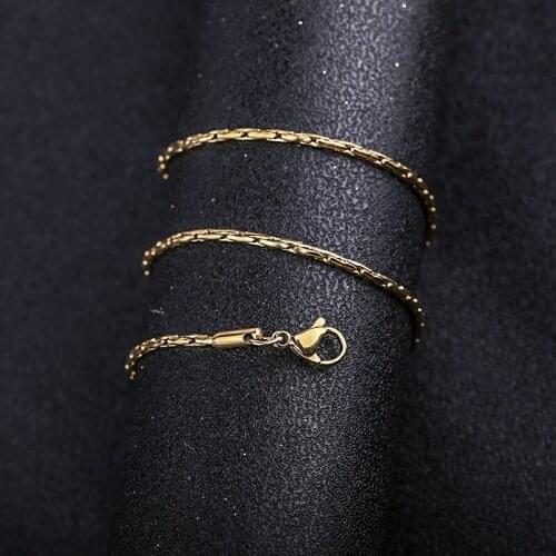 1 necklace stainless steel Cuba chain color jewelry gift stainless steel necklace, environmentally friendly, do not fade