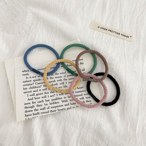 1 PC 2021 Elastic Hair Bands Girls Decorations Headbands Rubber Band Women Hair Rope Hair Accessories Gum For Hair