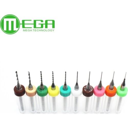 10pcs 0.3-1.2mm PCB Print Circuit Board Drill Bits, Carbide Micro Drill Bits, CNC PCB Dremel