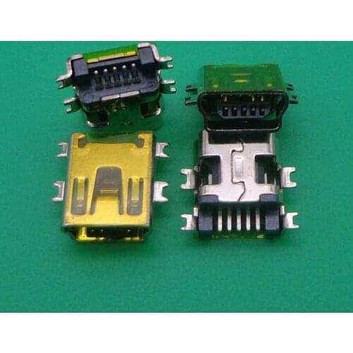 2-50pcs Mini USB connector jack B type 5pin SMT sink 1.7 USB socket female 2.0 for ZTE