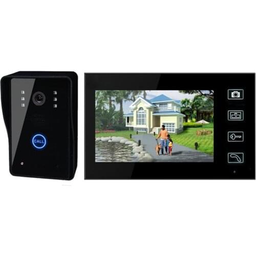 7 inch Wireless LCD TFT Door Phone Peephole Viewer Digital Doorbell Stylish touch key Color IR Camera Automatic Vidio Monitor