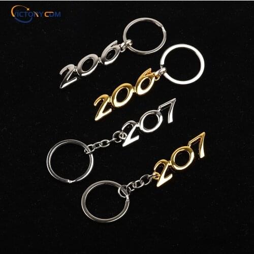 Car Keychains Keychain Auto Digital Keyrings Key Holder Keyring for Peugeot 206 207 Auto Car Accessories