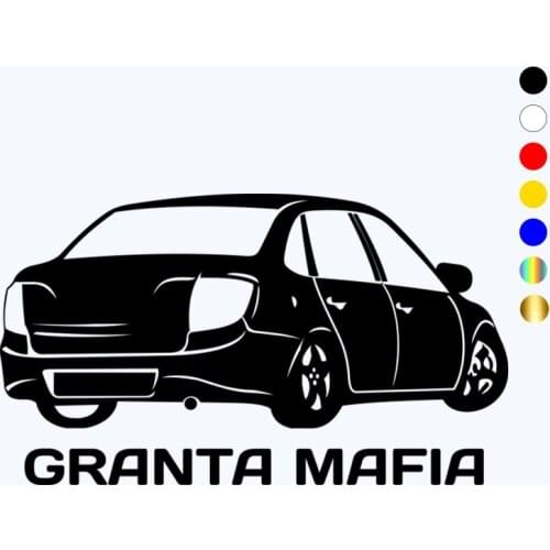 CK2976#20*11.5cm GRANTA MAFIA reflective funny car sticker vinyl decal silver/black car auto stickers for car bumper/rear window