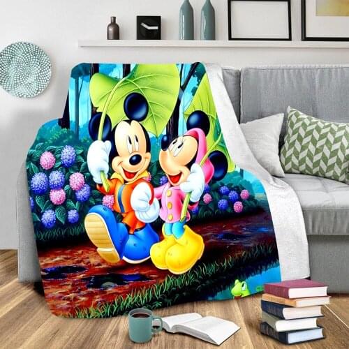 Disney Mickey Minnie Mouse Blanket Throw Duvet Bedroom Decoration for Kids Children Baby Teen Keep Warm Comfortable Super Soft