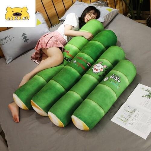 Long Pillow Bamboo Leaf Panda Plush Doll Cylindrical The Animal Panda Sleep Pillow Hugs Stuffed Toys Soft Toy Cute Comfortable