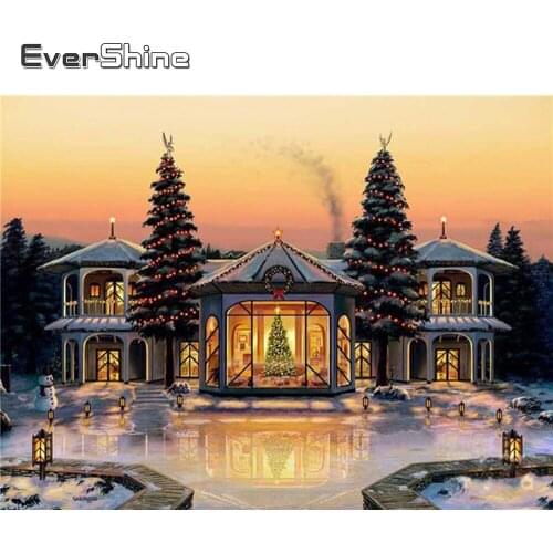 Evershine Diamond Painting Landscape Full Square Diamond Mosaic Full Embroidery Scenery Winter Cross Stitch Kit Home Decoration