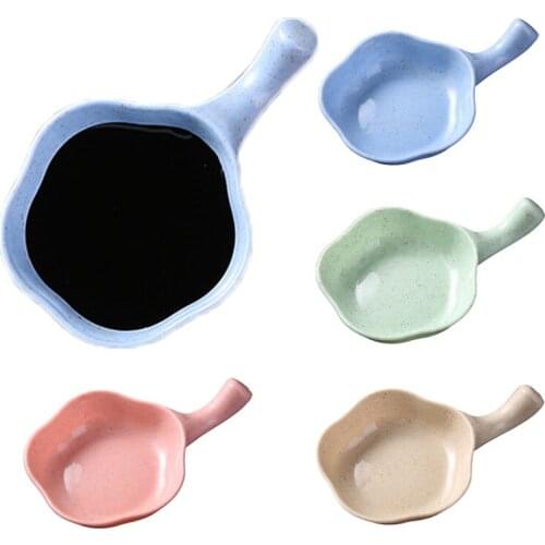 Cute Shape Wheat Straw Seasoning Dish Multi-purpose Drain Dish Calvings Sauce Plates Plate Kitchen Supplies Tableware Gravy