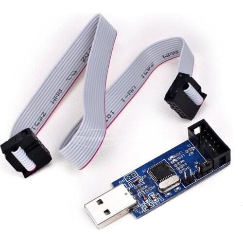 LC-01 51 AVR Programmer ISP USBASP Downloader USBISP Download Cable 10 Pin Cable USB ATMEGA8