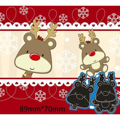 Metal Cutting Dies 2pcs deer New Scrapbook paper template Embossing DIY Paper Card Craft 89*70mm