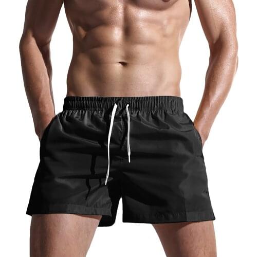 Aimpact Men Casual Breathable Quick Dry Pants Pockets Beach Solid Color Sport Shorts Mens Short Summer Male Pant with Pocket